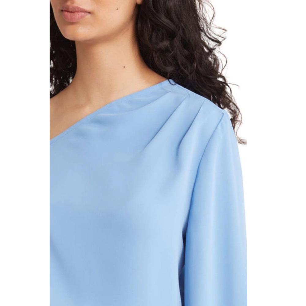 New ~ OPEN EDIT ~ Beautiful Pleated Asymmetric Top Size XXS Oversized - Picture 7 of 7